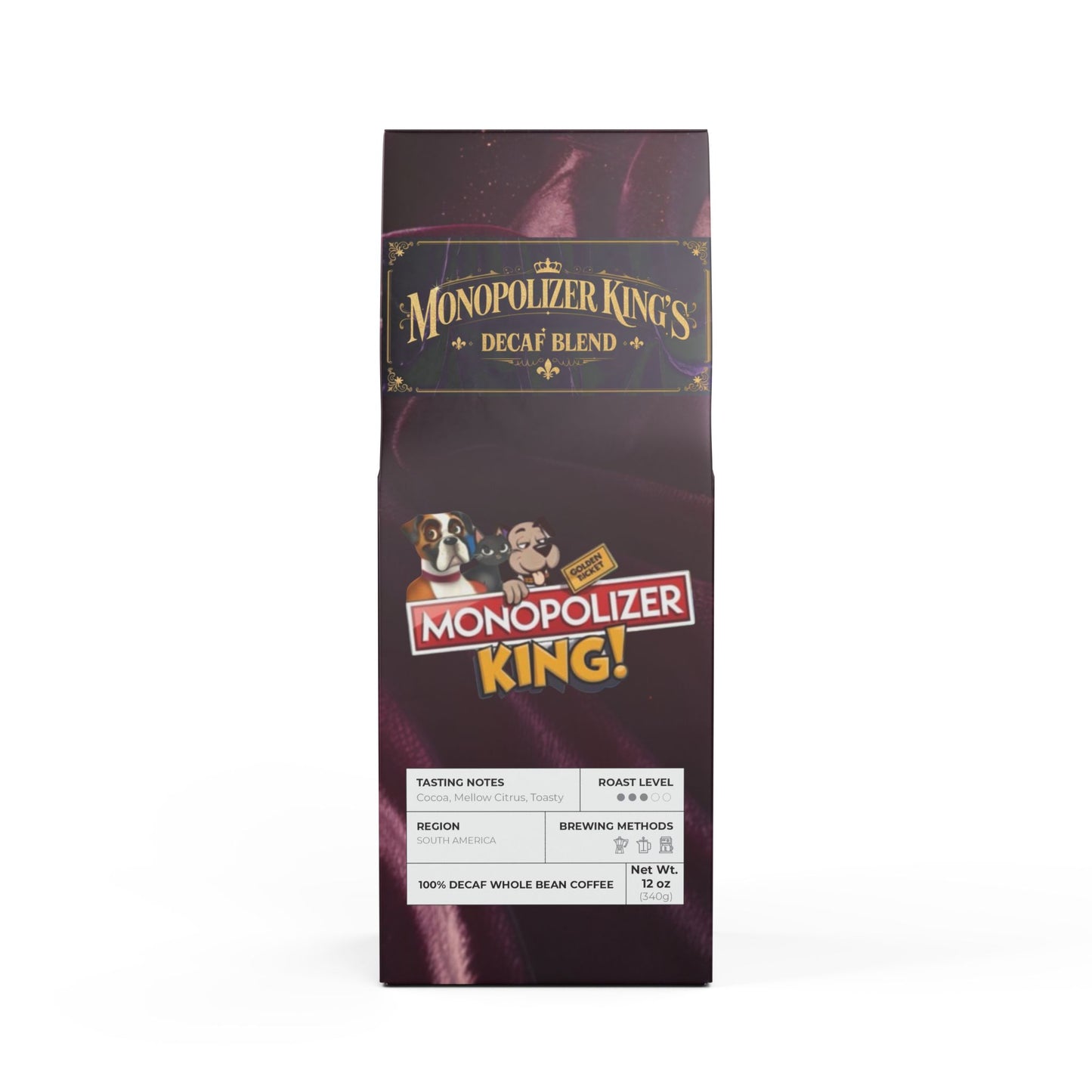Monopolizer King's Signature - Trapper Peak Decaf Coffee Blend (Medium Roast)
