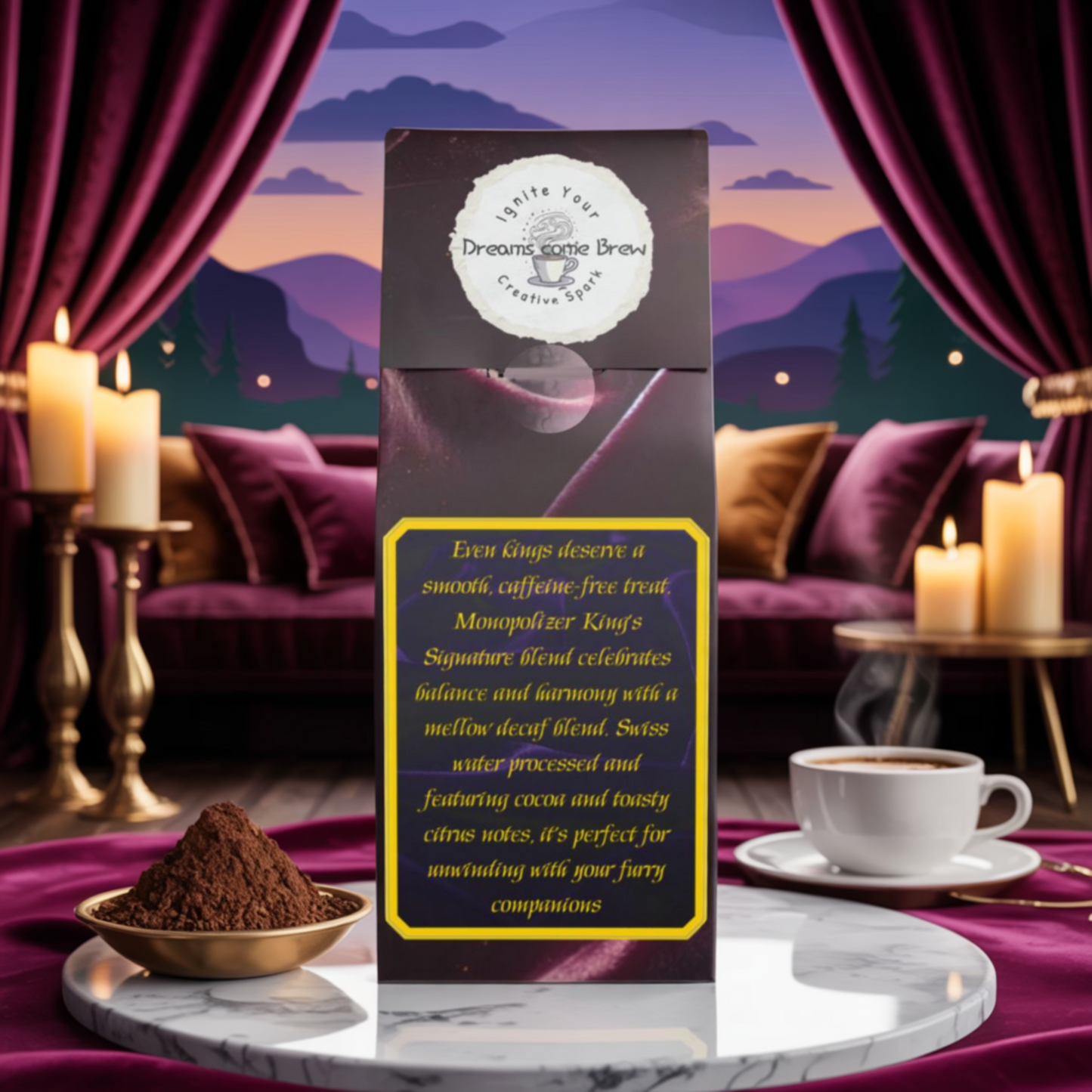 Monopolizer King's Signature - Trapper Peak Decaf Coffee Blend (Medium Roast)