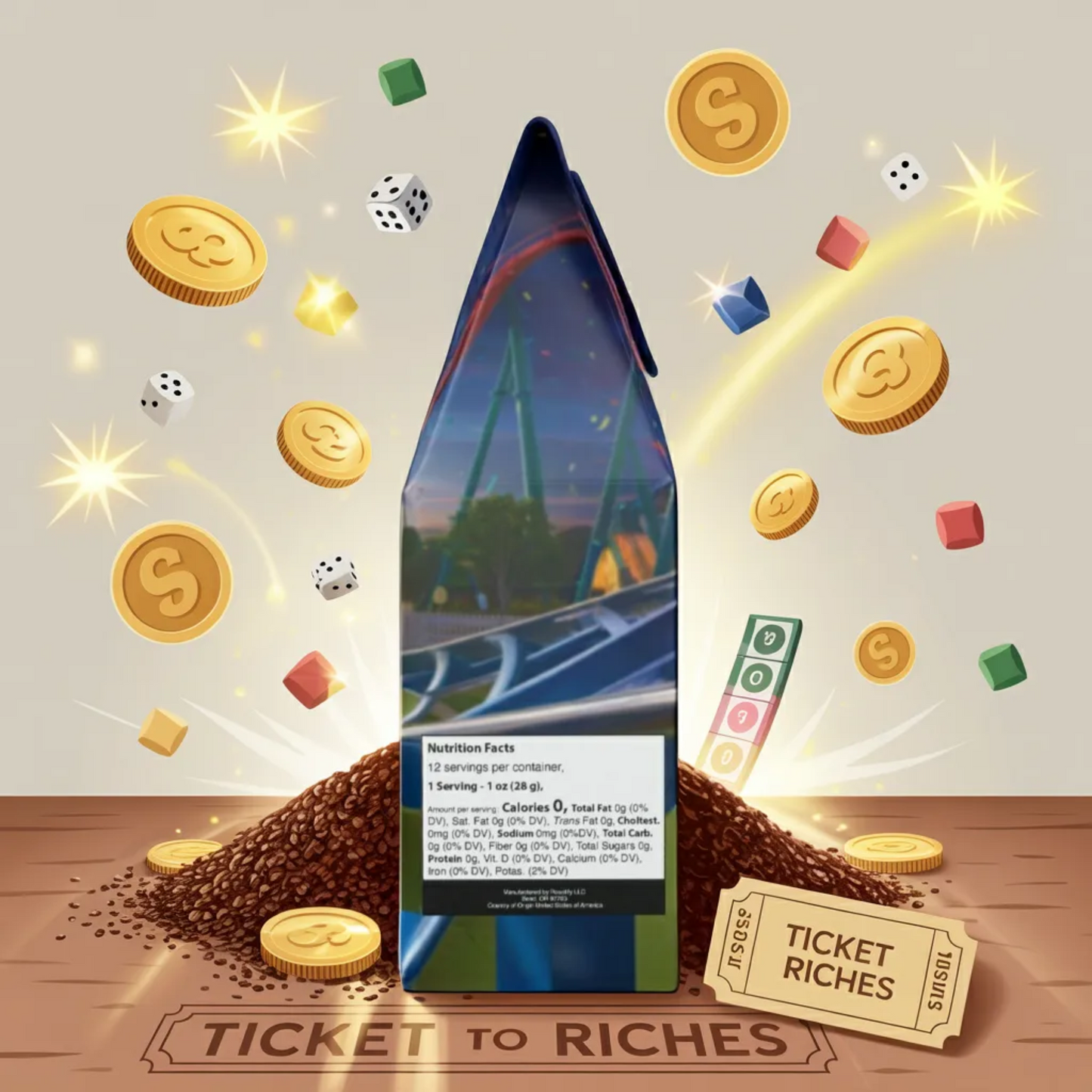 Ticket to Riches - Cascades Coffee Blend (Medium-Dark Roast)