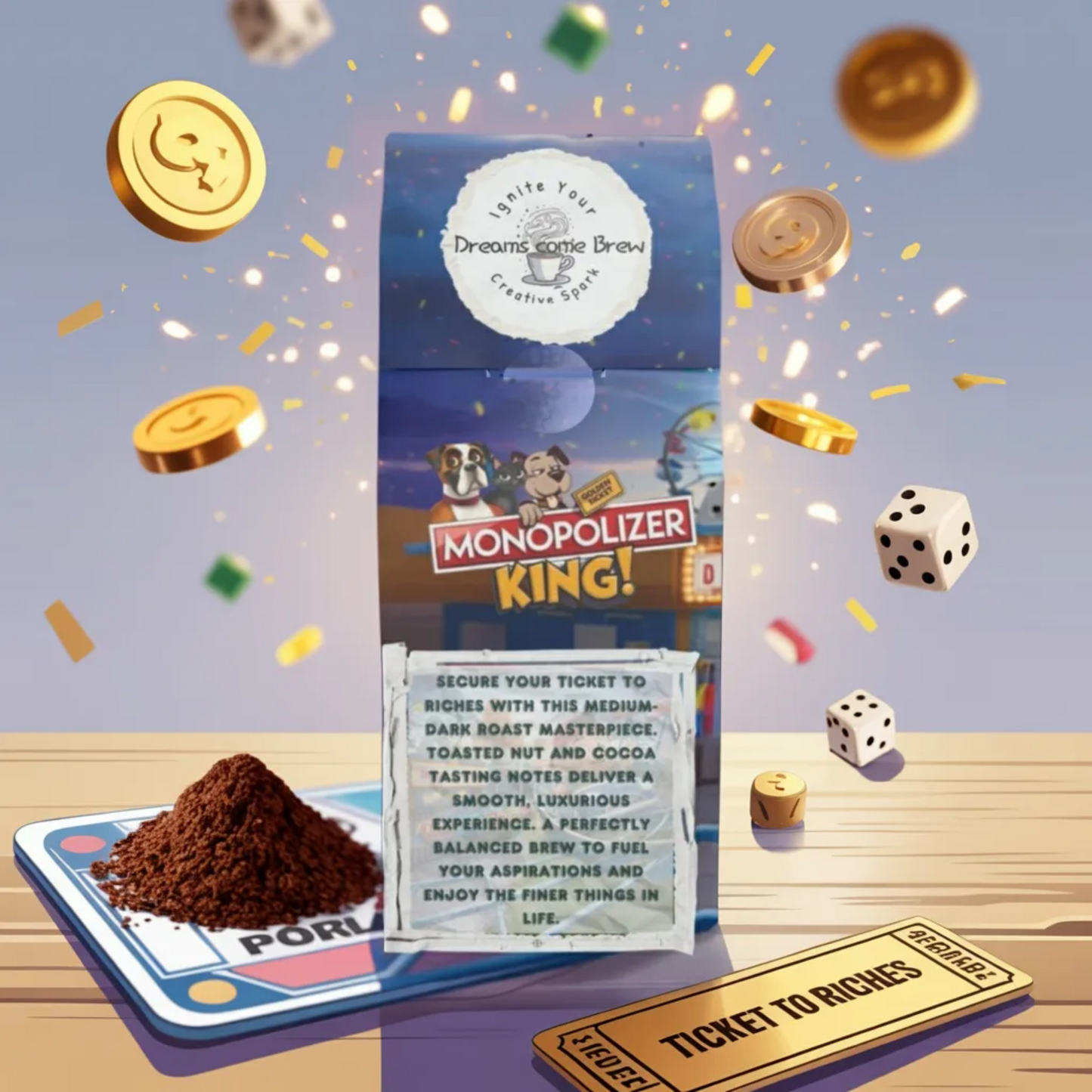 Ticket to Riches - Cascades Coffee Blend (Medium-Dark Roast)