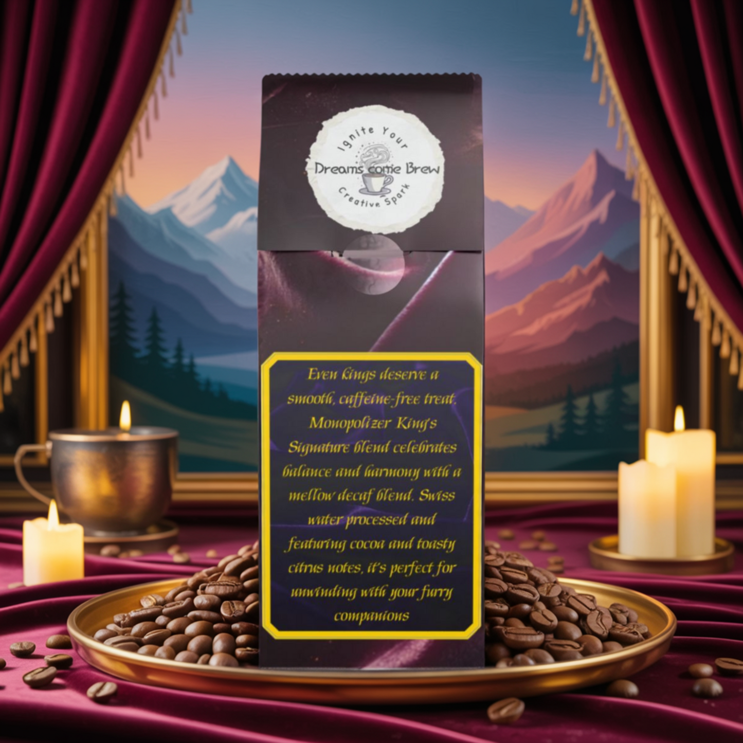 Monopolizer King's Signature - Trapper Peak Decaf Coffee Blend (Medium Roast)